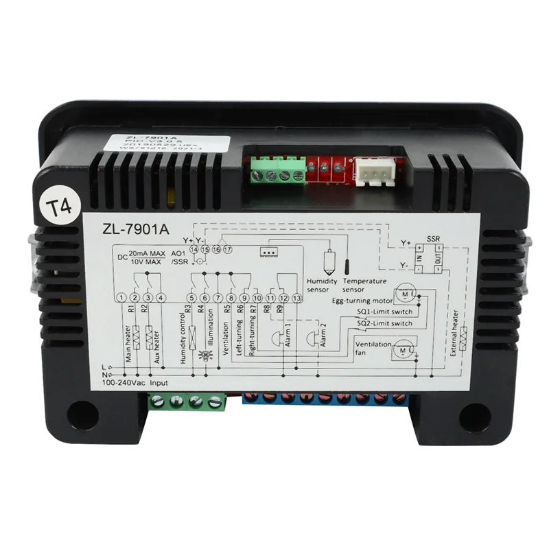 2X Zl-7901A,100-240Vac,Pid,Multifunctional Automatic Incubator,Incubator Controller,Temperature Humidity For Incubator