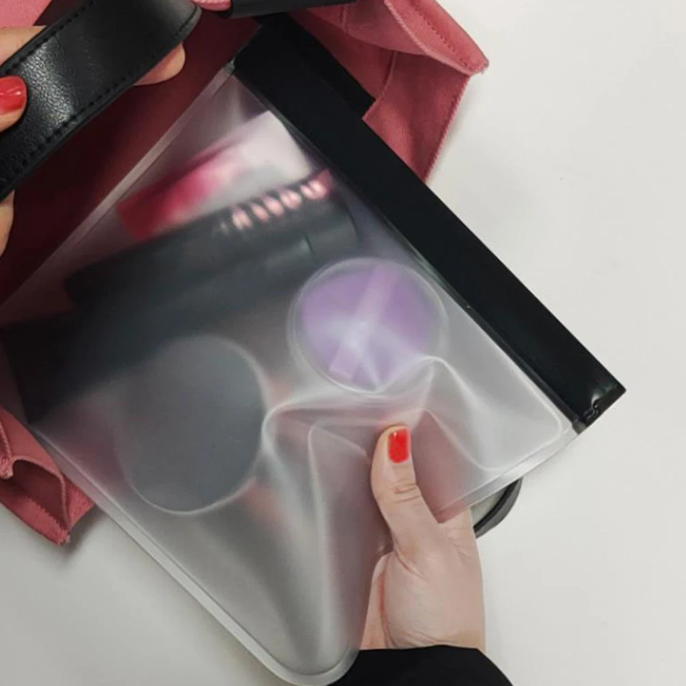 

3pcs PEVA Waterproof Makeup Bags Transparent Travel Storage Pouches Cosmetics Organizer Makeup Bags Mini L Size