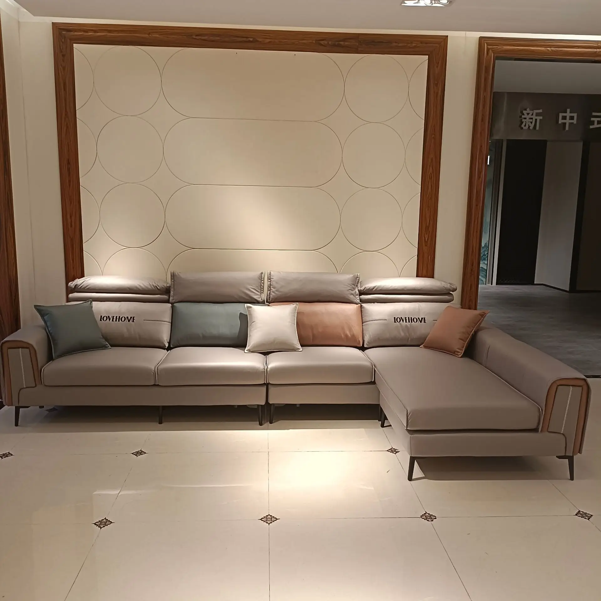 Modern simple living room cat claw fabric sofa living room technology cloth sofa