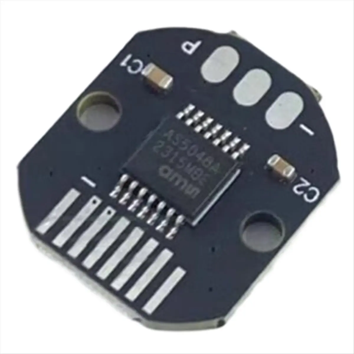 The AS5048A Magnetic Induction Angle Measurement Sensor Module Features A 14-Bit High- SPI Interface