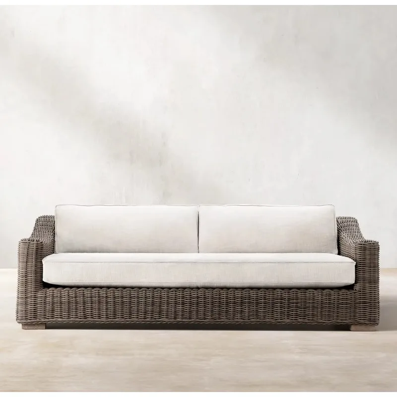 

Hotel Garden Sofa Sets Wicker Rattan Sofa Outdoor Aluminum Frame Rattan Sofa Set