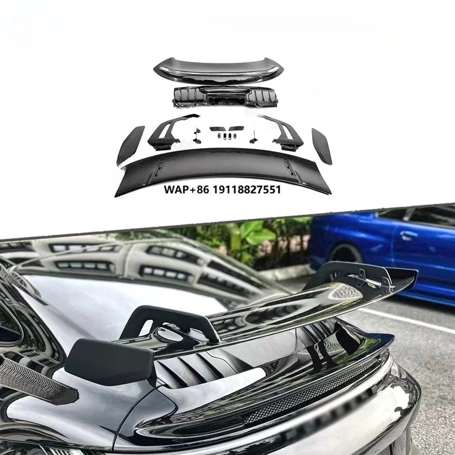 Dry Carbon Fiber GT3 Style 992 Rear Wing Spoiler for Carrera 911 992 Tail Trunk Spoiler Rear Boot Lip Body Kits