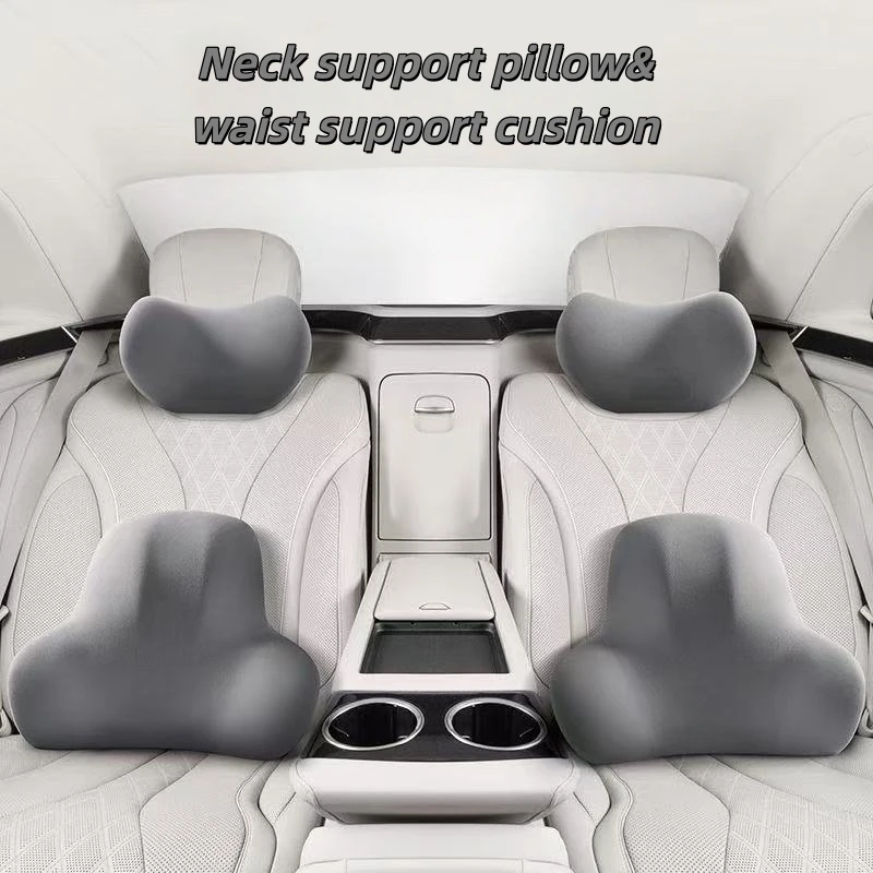 2025 سيارة الرقبة وسادة قطني مسند الظهر وسادة مجموعة رغوة الذاكرة مسند الرأس اكسسوارات السيارات الداخلية الأساسية لراحة القيادة