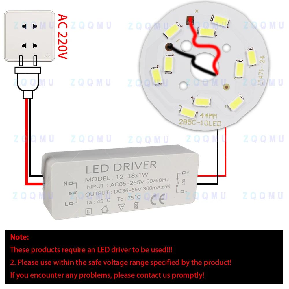 10Pcs 2W 3W 5W 7W 9W SMD5730 LED Chip Light Source Board Panel Bulb DIY Decorative Wall Lamp Chandelier Spotlight Lighting Fitti