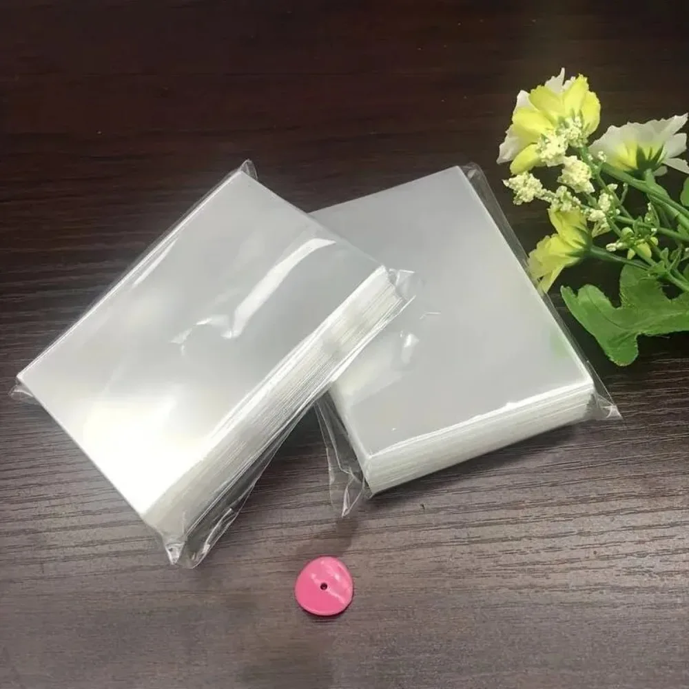 100Pcs Transparent Card Protective Case with Flat Pockets for Jewellery Accessories Packaging Bags