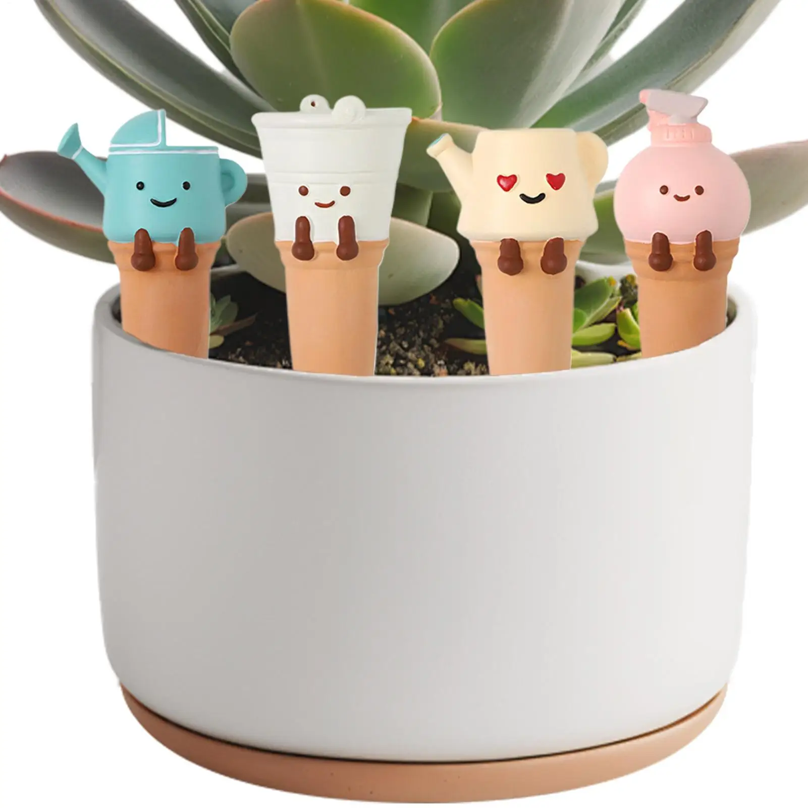 

4 Pieces Cartoon Self Watering Planter Insert Continuous Moisture Vacation Plant Watering Globes For Outdoor Lawn Yard Garden