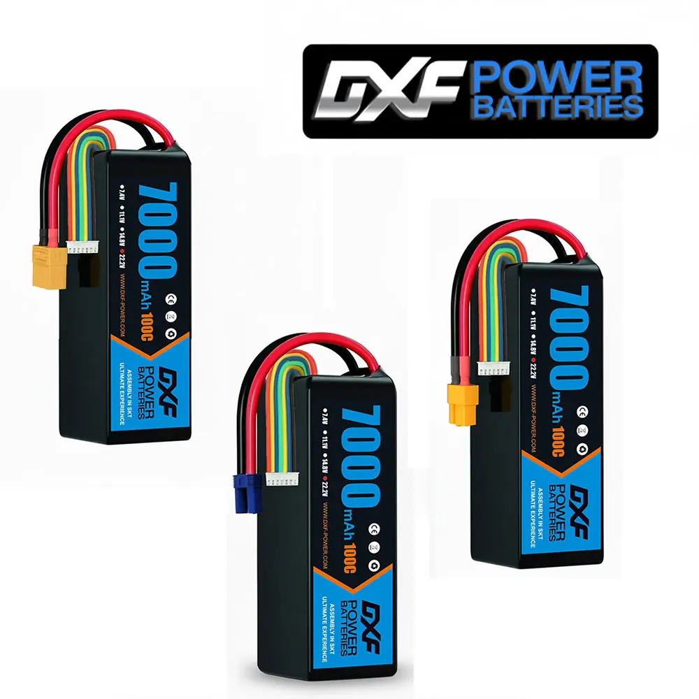 Image of DXF 6S Lipo 7000mAh Akku 22,2V 100C mit XT60-Stecker SoftCase für 1/8 Buggy Truggy Offroad Auto Boot LKW Flugzeug UAV RACING