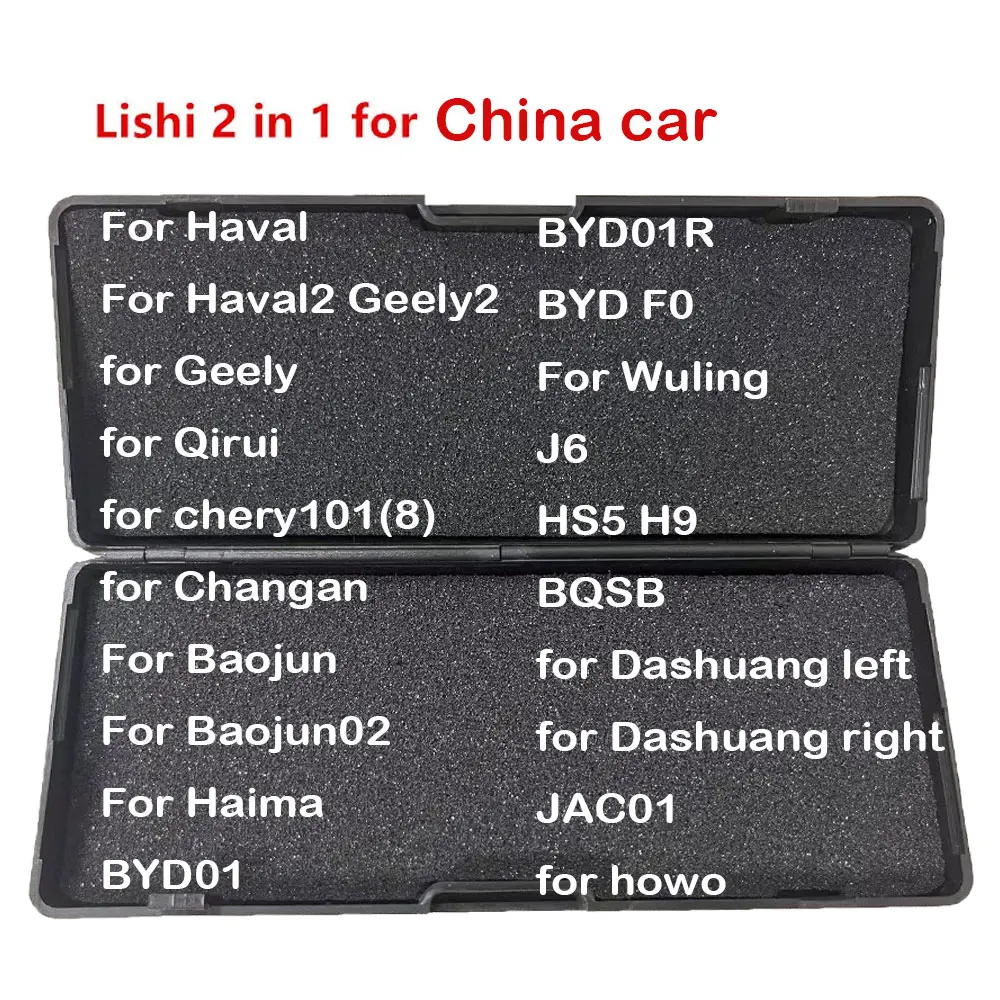 

Original Lishi 2 in 1 Tool 2in1 BYD01 BYD01R BYDF0 J6 HS5/H9 BQSB for Chery101(8) for Haval Haval2 Geely Changan Dashuang Wuling