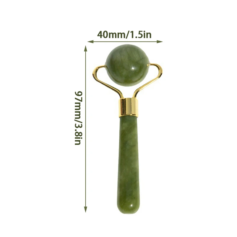 Natural Jade Ball Face Roller Gua Sha raschietto massaggiatore viso Eye Beauty Massager Roller Face Lifting rimozione delle rughe cura della pelle