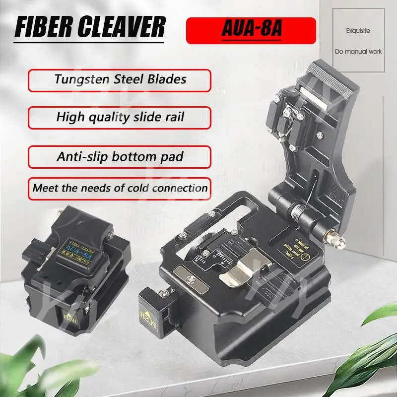 

High Precision AUA-8A Fiber Cleaver Cutting Knife FTTT Fiber Optic Knife Tools Cutter Cold/ Hot Melt Cold Connection 16 Surface