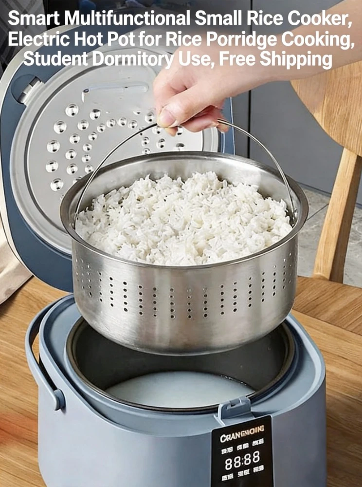 Low Sugar Rice Cooker 2L 3L 4L 5L Uncoated Stainless Steel Rice Soup Separation Smart Reservation Household Electric Rice Cooker