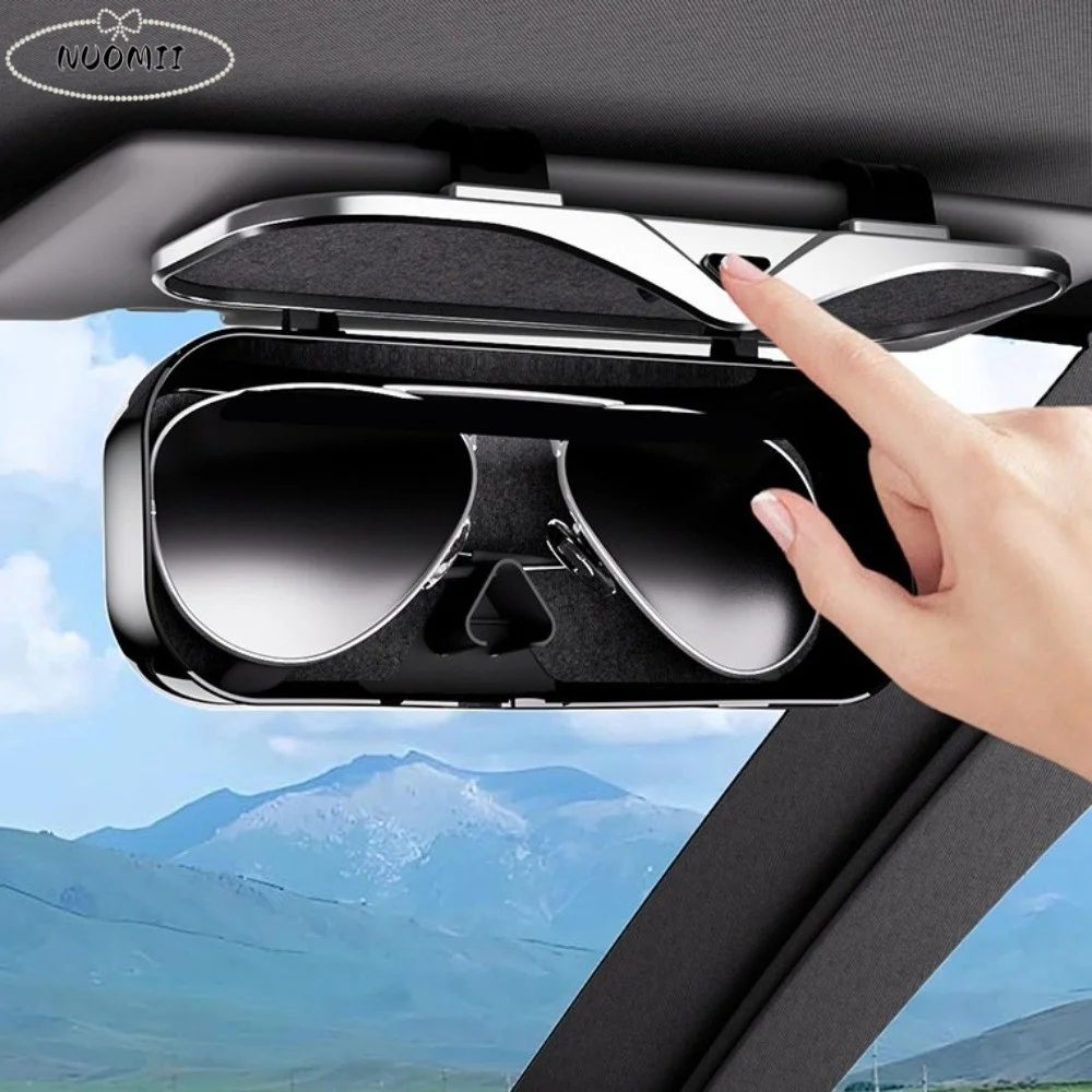 

Премиальный чехол для очков в автомобиль, из АБС-пластика с флокированным покрытием, защитный футляр для очков, устойчивый держатель для солнцезащитных очков в машину