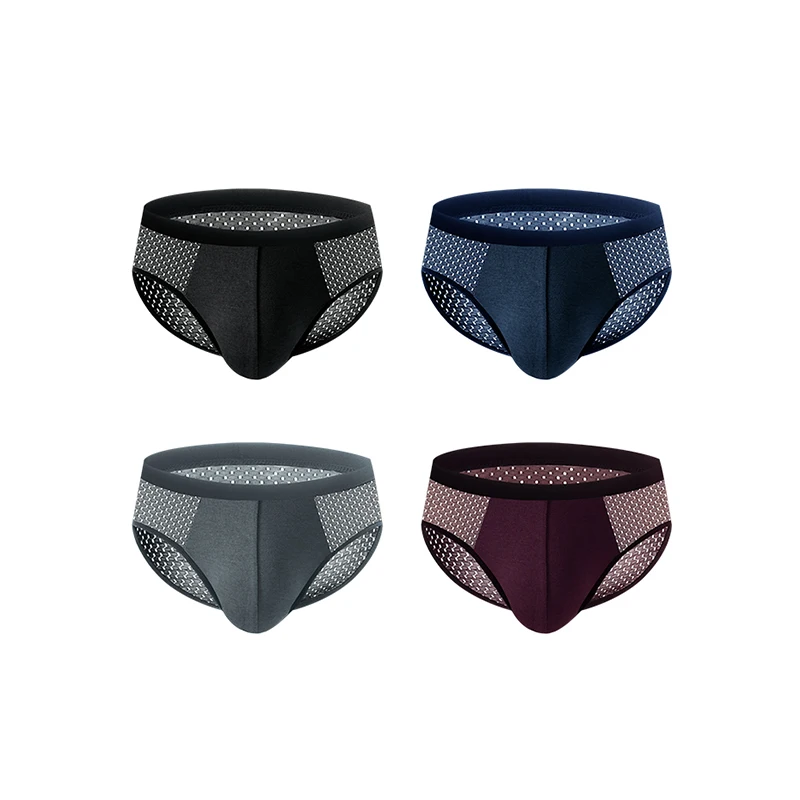 

Explosion 4 solid color mesh men's bottoms hollow breathable simple trend personality fashion young men's underwear