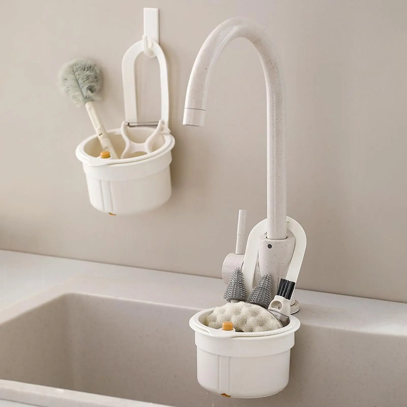 1pcs Creative Sink Hanging Strainer Basket Food Waste Catcher Fruit Clean Filter Rack For Dry Wet Separation Kitchen Accessories