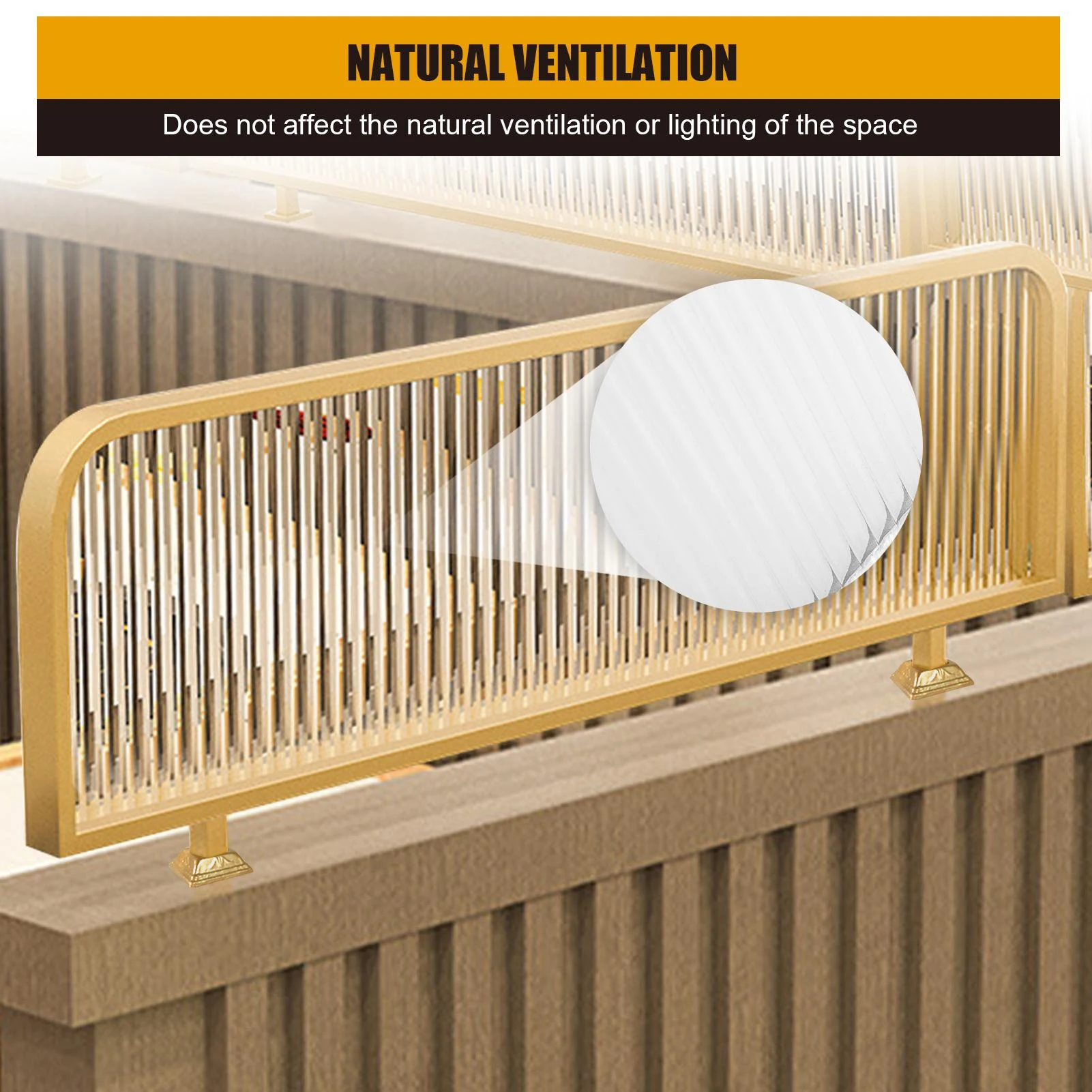 Screen Divider, Striped Glass Commercial Partition, Low Fence Modern Counter Top Desk Divider for Hotel, Restaurant