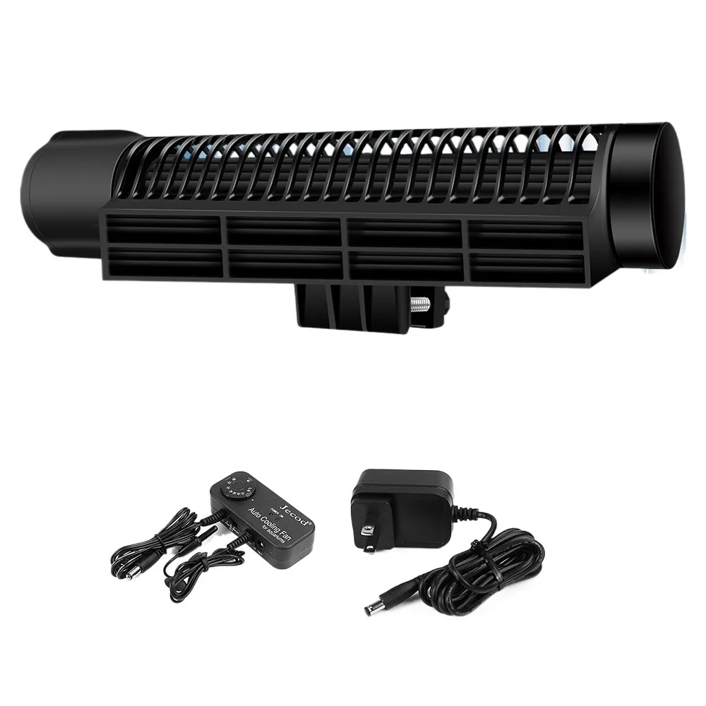 Frequency Conversion Aquarium Cooling Fan Mute Automatic Temperature Control Fish Tank Cooling Fan Black Adjustable