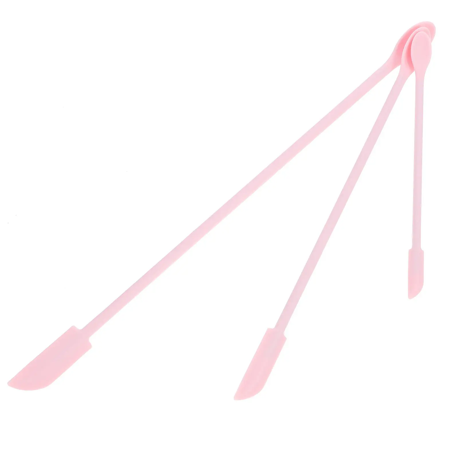 3Pcs Silicone Makeup Spatula Set Mini Beauty Scraper for Lotion Foundation Face Mask Cream Shampoo Conditioner
