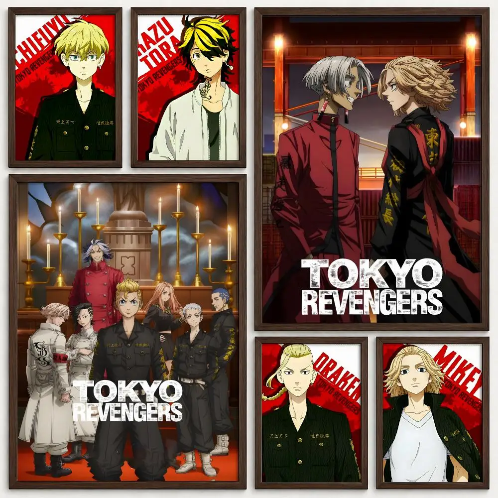 Anime Tokyo Revengers Poster Self‑Adhesive Waterproof PP Poster Coffee House Bar Wall Art Sticker Room Home Decor