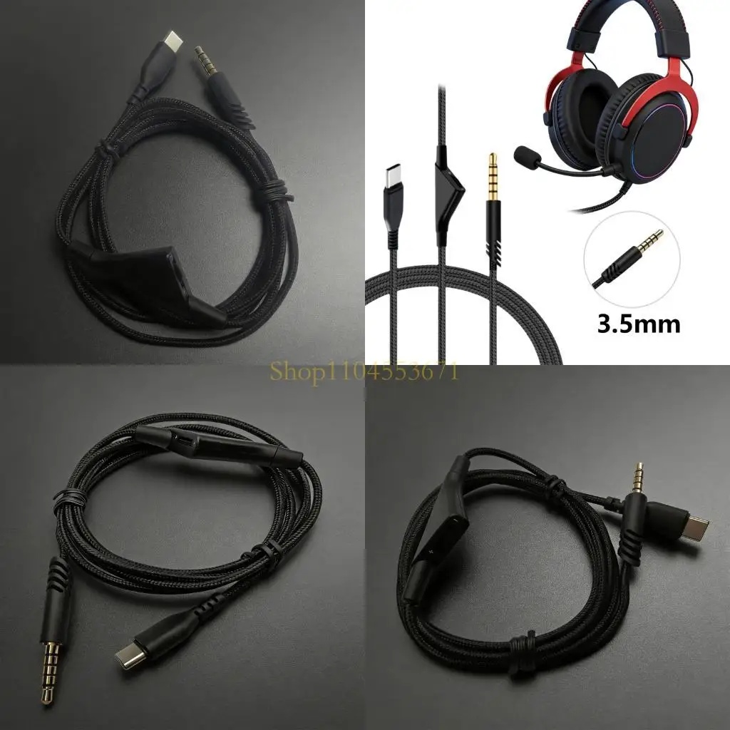 

Best Seller Sound Cable with Quick Volumes Adjustment Flexible 1.5m Type C To 3.5mm Headphone Wire Suitable for A10/A40 Use