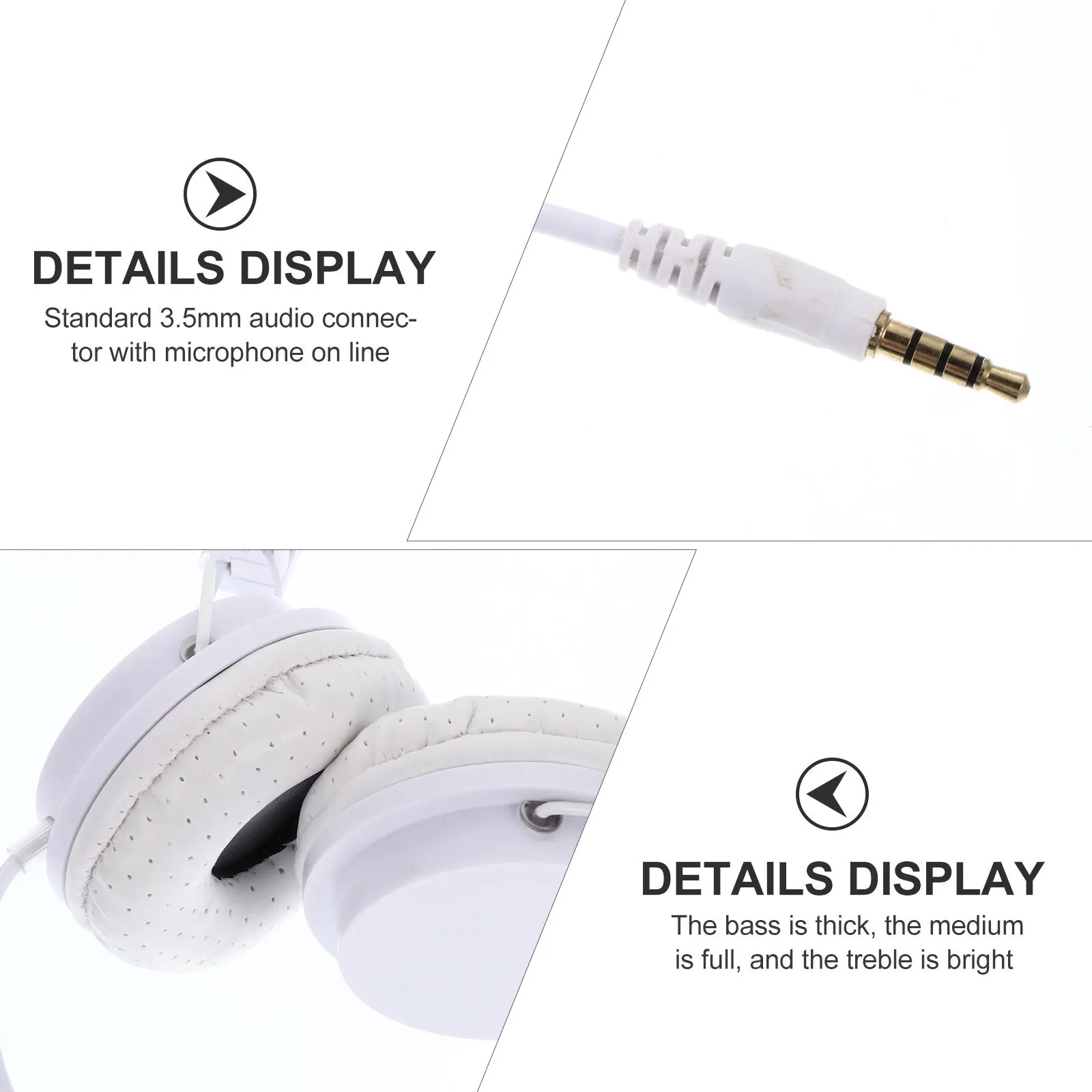 سماعة ألعاب سلكية، صوت ستيريو، راحة فوق الأذن لألعاب الكمبيوتر، استخدام سماعة أذن طويلة الارتداء #5