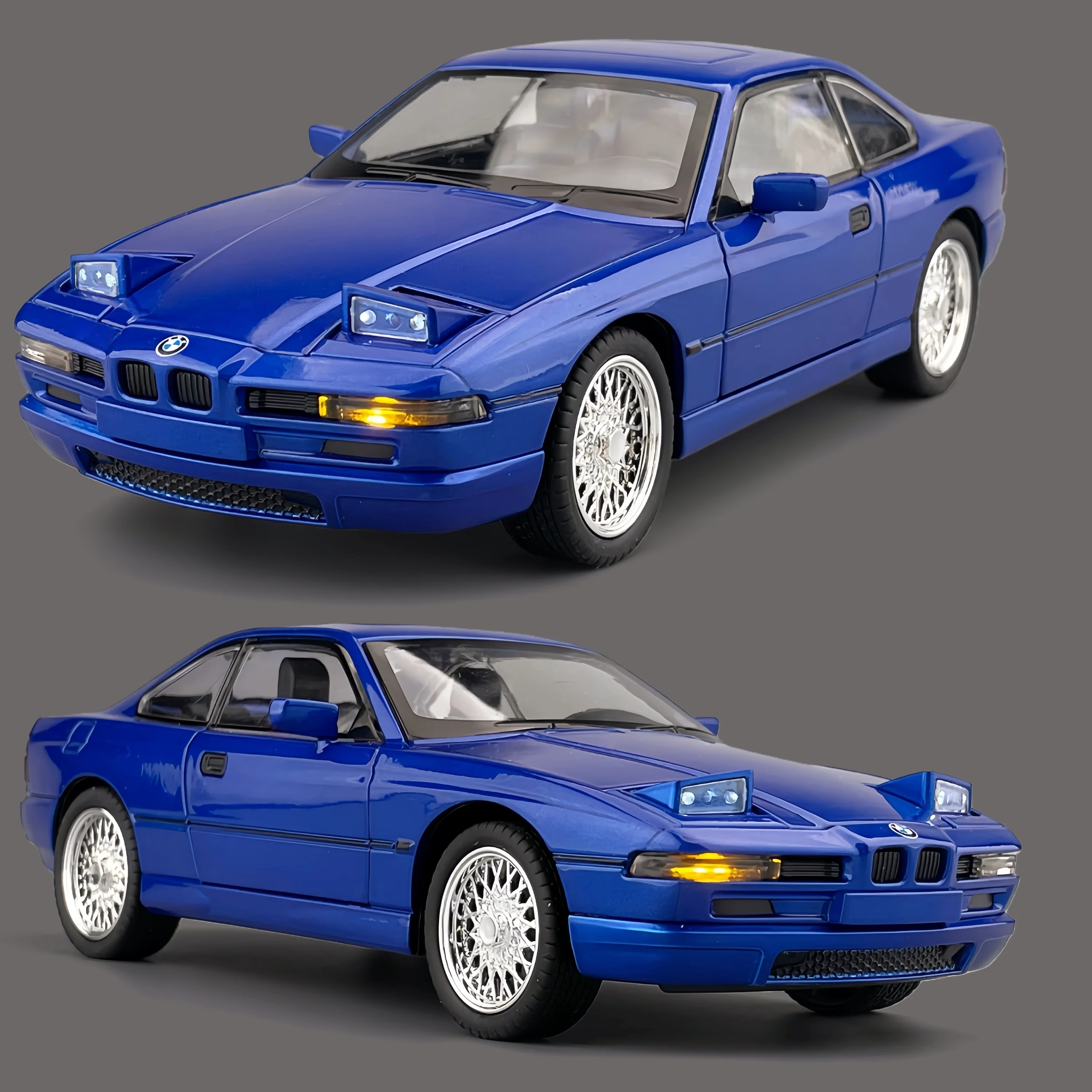

1:24 BMW 850CSi Alloy Die-cast Car Imitating Real Car Model Collection Ornaments Children's Toy Car Boy Birthday Holiday Gift