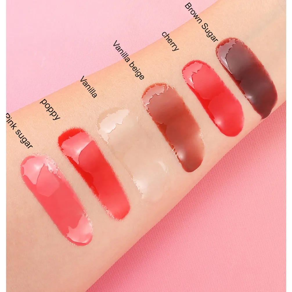 ลิปกลอสเนื้อเนียนละเอียด 15 มล. สูตรเปปไทด์ ผลิตภายใต้แบรนด์ส่วนตัว รับทำโลโก้ ผลิตภัณฑ์วีแกน ขายส่ง ลิปกลอสแบบเป็นกิโล ติดทนนาน ชุ่มชื้น