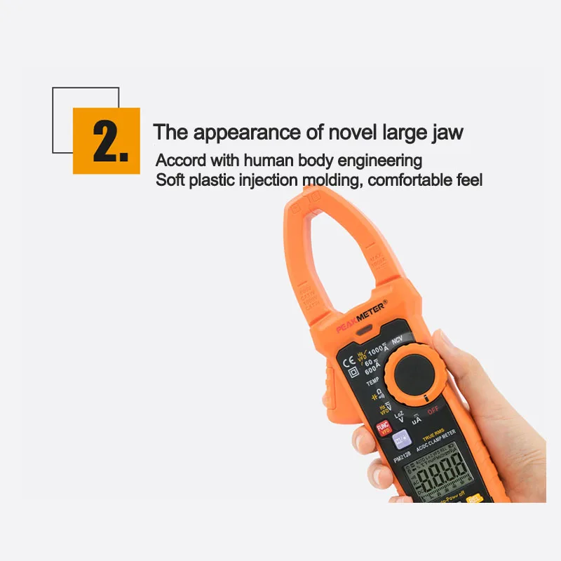 

PM2128/PM2128S Multimeter Digital Clamp Meter Professional Electric Current Tester Smart AC / DC Testing Tools For Electricians