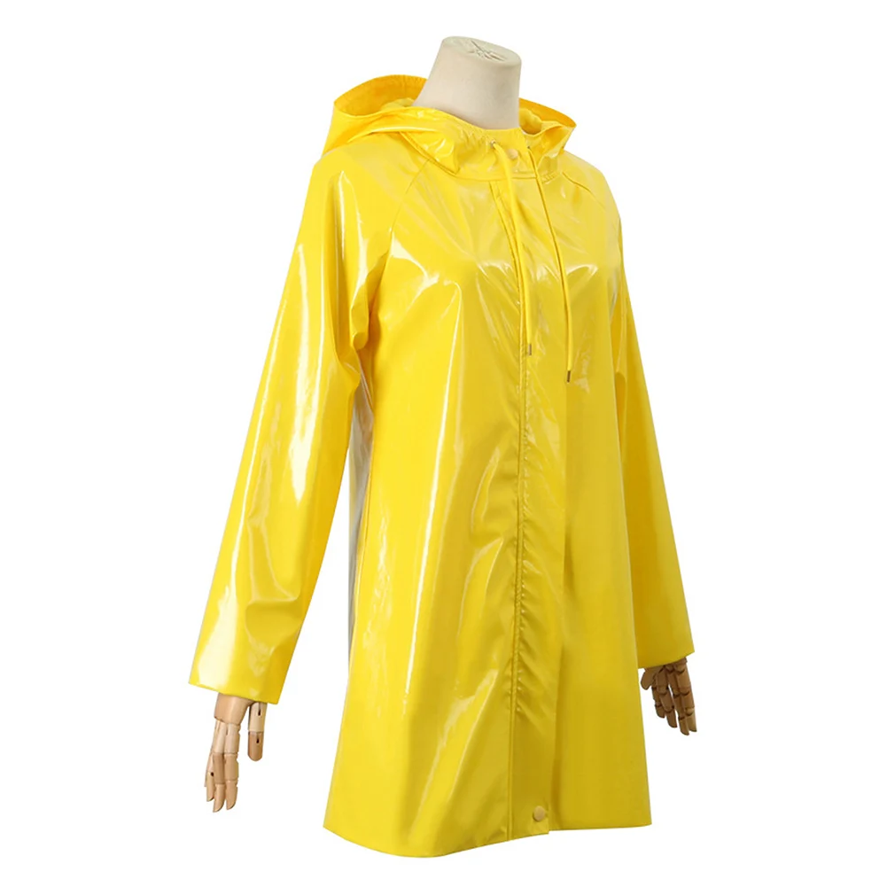 Coraline Cosplay Jacket Cartoon Movie Secret Doors Role Girls Yellow Coat Tops Headgear Full Set Clothing Halloween Party Suits