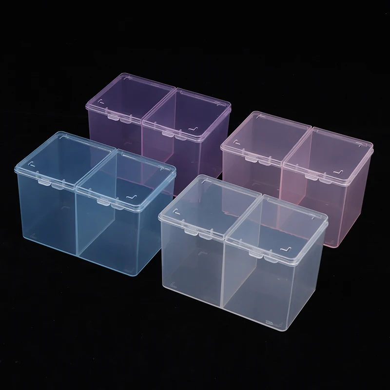 Portable Storage Box Nail Accessoires Wipes Cotton Pads Swab Rods Container Case Nail Art Tools Organizer