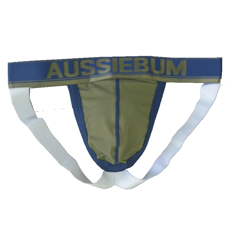 Aussiebum-Homens Pequena Malha Baixo Crescimento Sexy Calcinha, Tanga Dupla, Recorte Traseiro, Juventude, Novo