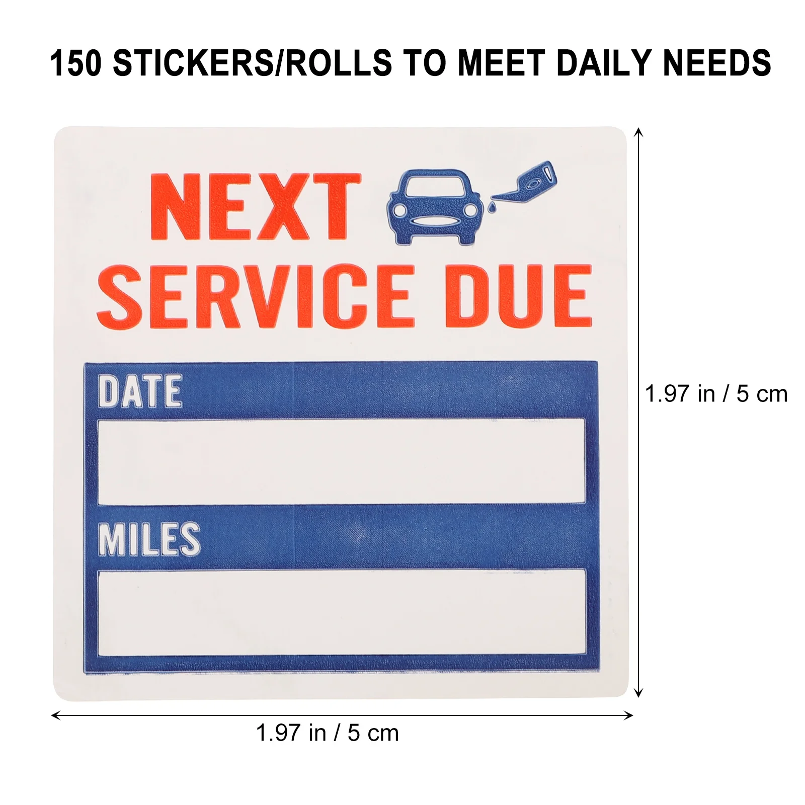

1 Roll Removable Service Due Stickers Waterproof Maintenance Labels For Car Window Oil Change Reminder Stickers Automotive
