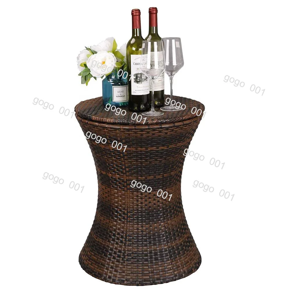 Outdoor Rattan Ice Bucket Table Bar Display Table Party Wedding Decoration Ice Table Lifting Height