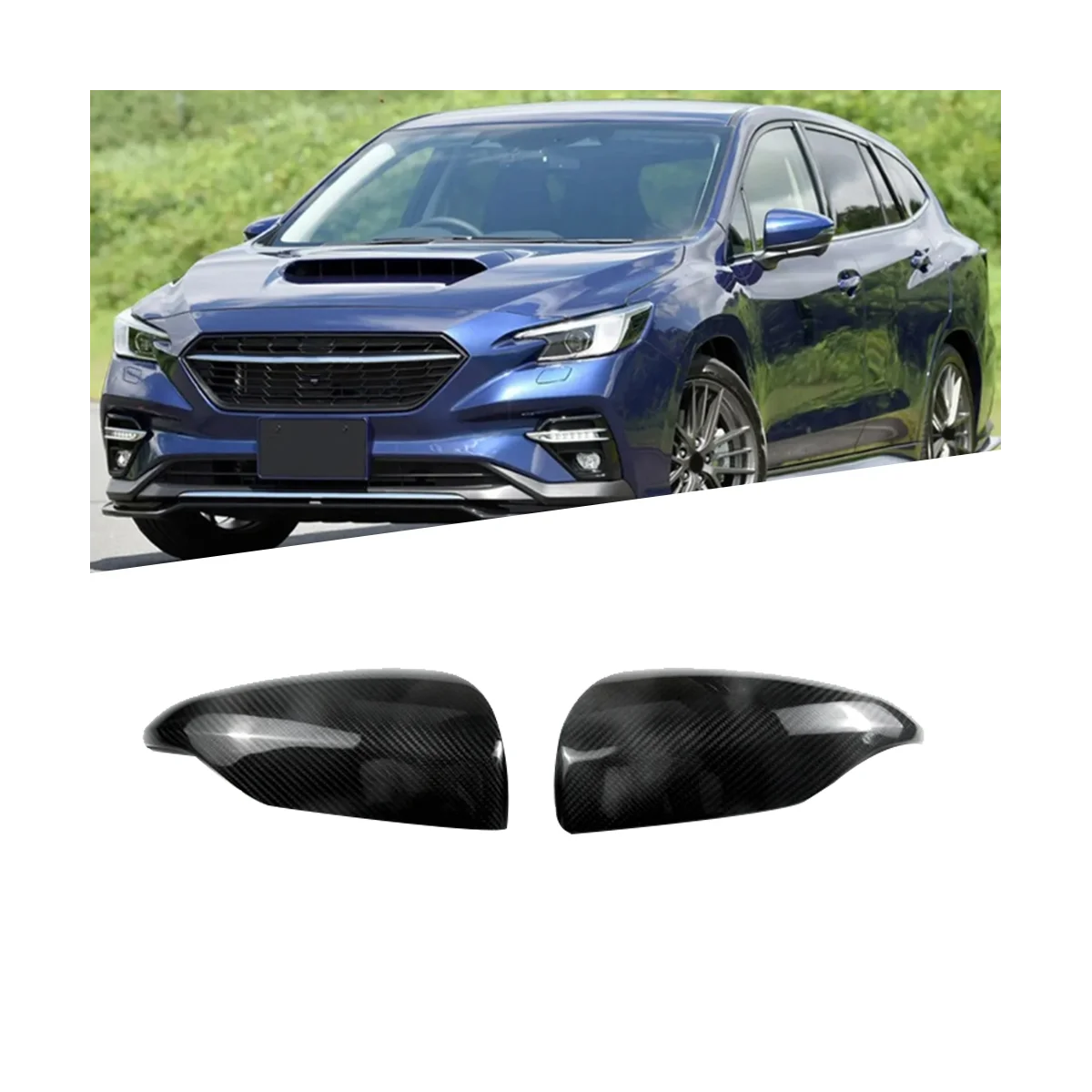 Real Carbon Fiber Car Side Rearview Mirror Cover for Subaru WRX LEVORG 2022-2023 Rear Mirror Cover Trim