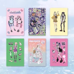2024 New Stickers Korean Style Character Pocket Stickers Mobile Phone Case Decoration Adult Sitcker