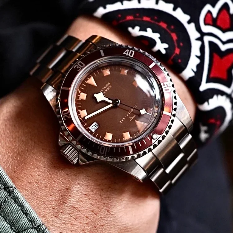 

Мужские автоматические часы DAGGERAXE, 40 мм, механические наручные часы для дайвинга, 10ATM, водонепроницаемые, C3, светящееся сапфировое зеркало, NH35, керамический безель