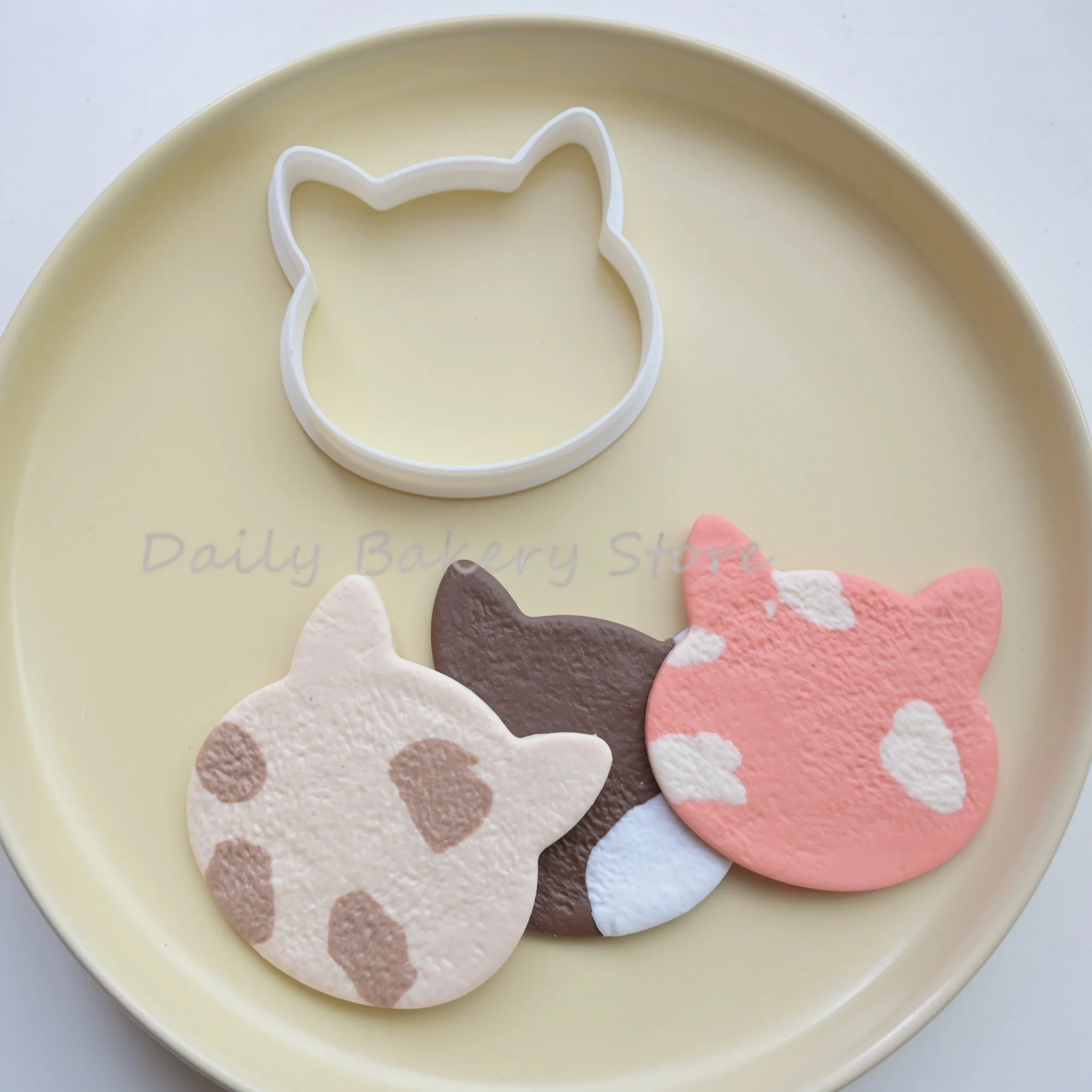 Cortador de Galletas con Forma de Gato, Molde para Galletas, Cortador de Pastelería con Cabeza de Gatito, Molde DIY para Galletas, Fondant y Pasteles, para Hornear Galletas