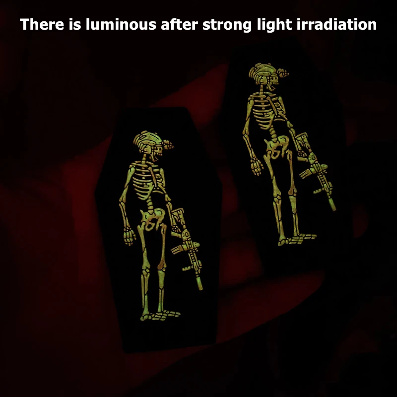 Projektmonark parches tácticos luminosos 3D de PVC con brillo nocturno - imagen 3