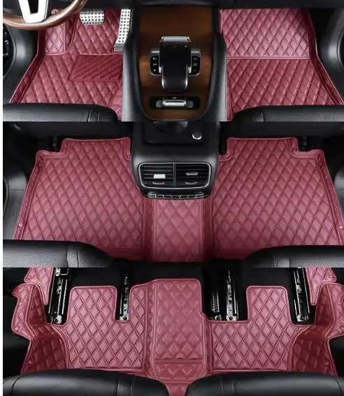 

Custom special car floor mats for Mercedes Benz GLS 350 400 450 500 X166 2019-2016 7 seats Good quality rugs waterproof carpets