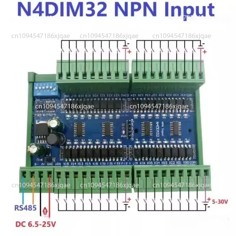 Digital Input RS485 Modbus Rtu Controller Module 32 Channel