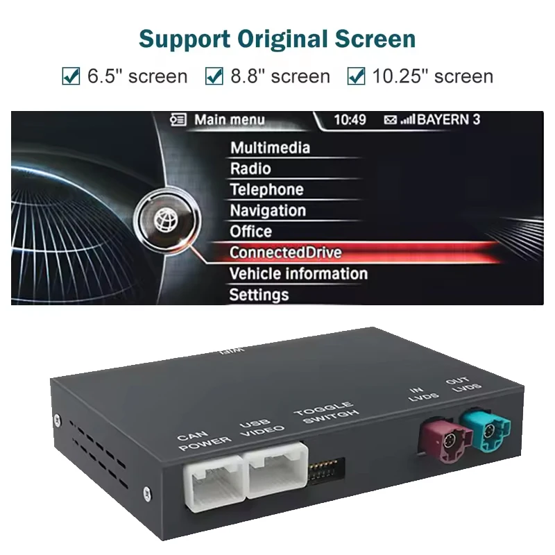 Draadloze CarPlay voor BMW Serie 6 F06 F12 F13 G32 2010-2020 CIC, NBT, EVO, Android Auto met Mirror Link AirPlay CarPlay functie