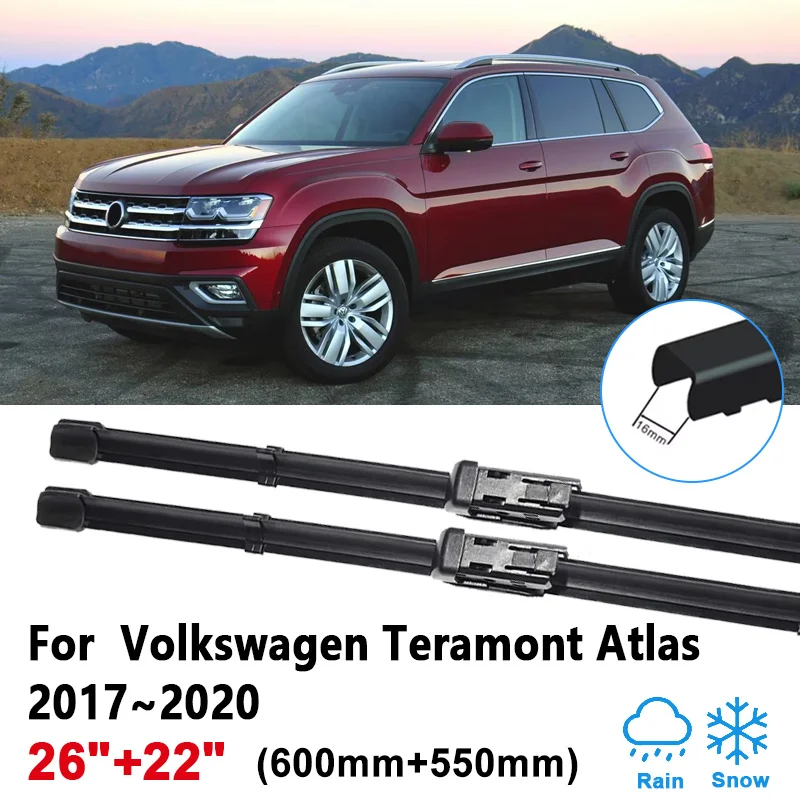 

For Volkswagen VW Teramont Atlas 2017 2018 2019 2020 Car Wiper Brushes Front Windscreen Windshield Wipers Blades Car Accessories