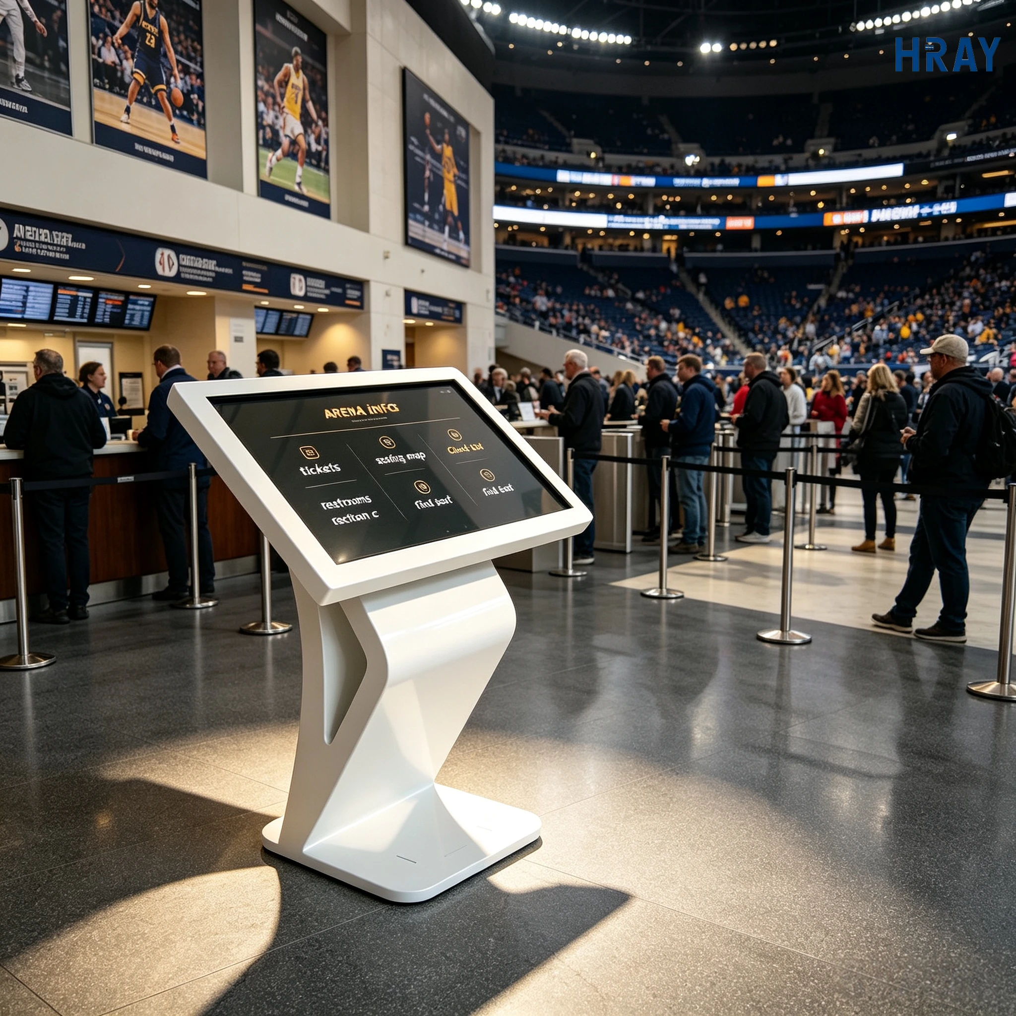 Multimedia Touch Interactive Query Self Service Terminal For Retail Subway Hotel Front Desk Provide OEM Custom Outer Frame