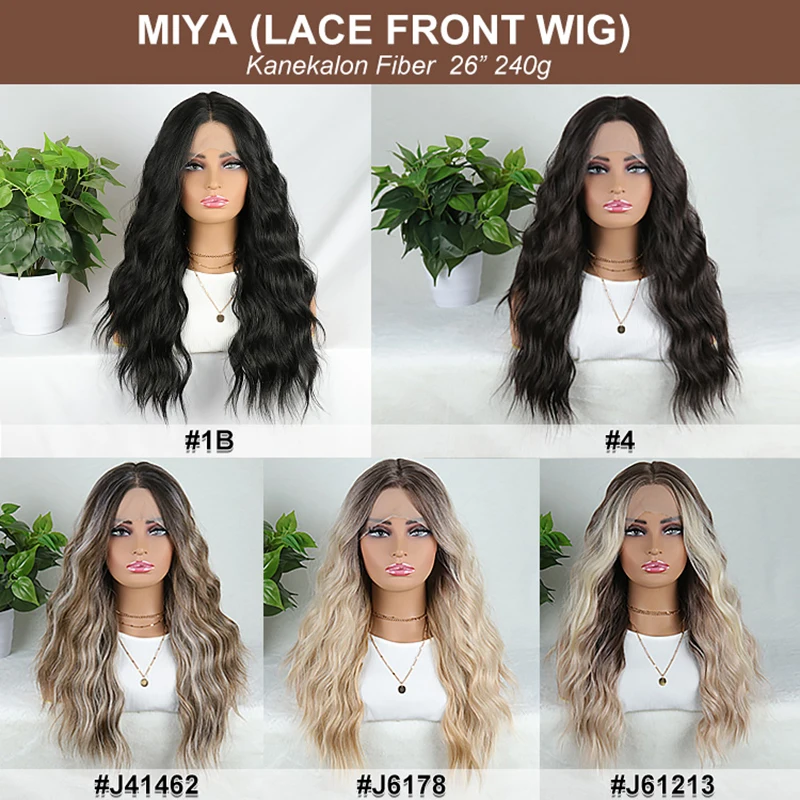 جوليانا فوتورا كانيكالون بالجملة ارتفاع درجة الحرارة الألياف مقاومة للحرارة تسليط الضوء على موجة عميقة الشعر الاصطناعية الدانتيل الجبهة الباروكات