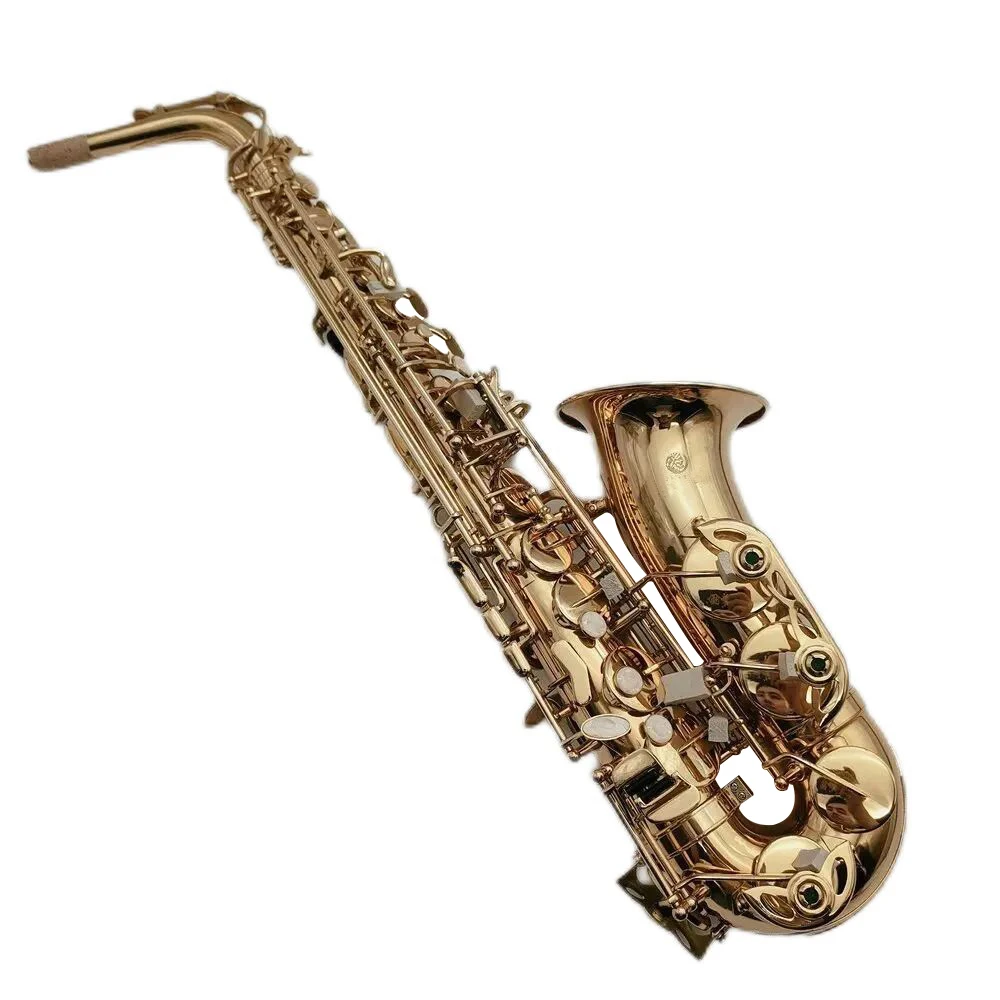 JAS 767GL Alto Eb Tune Saxophone New Arrival Brass Gold Lacquer Music Instrument E-flat Sax With Case Accessories