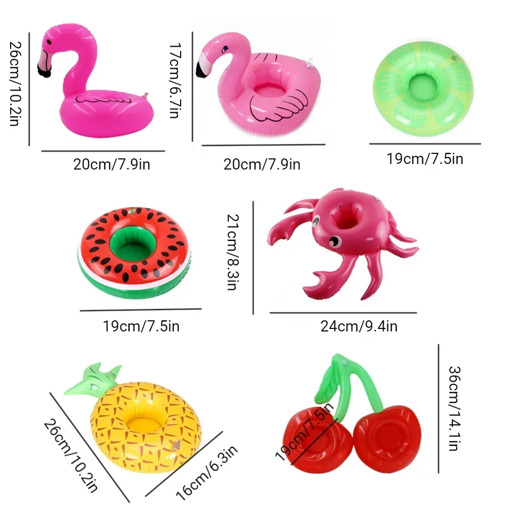 Mini Inflatable Drink Cup Holder Flamingo Drink Holder Swimming Pool Float Bathing Pool Swim Toy Party Decoration Bar Coasters