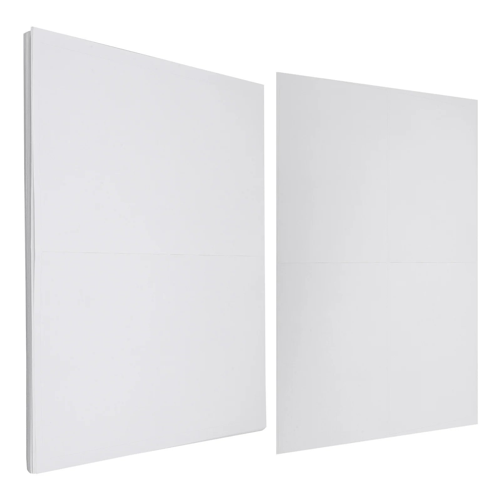 100 ورقة A4 ورق ملصقات غير لامع ذاتي اللصق مقاوم للماء وقابل للطباعة متوافق مع طابعات الليزر النافثة للحبر