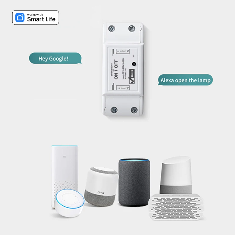 Wifi Smart Switch Wireless Remote Switch Breaker Domotic LED Light Controller Module Smart Life Tuya APP Works with Alexa Google image 4