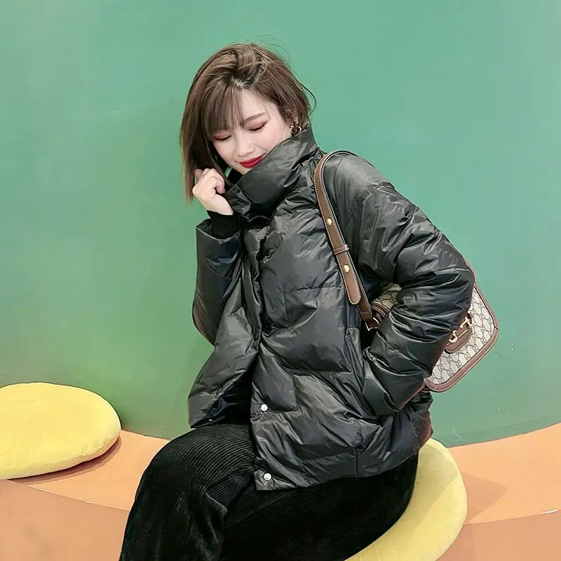 2025 Spring and Autumn New Women's Down Jacket Casual High Neck Lightweight Jacket