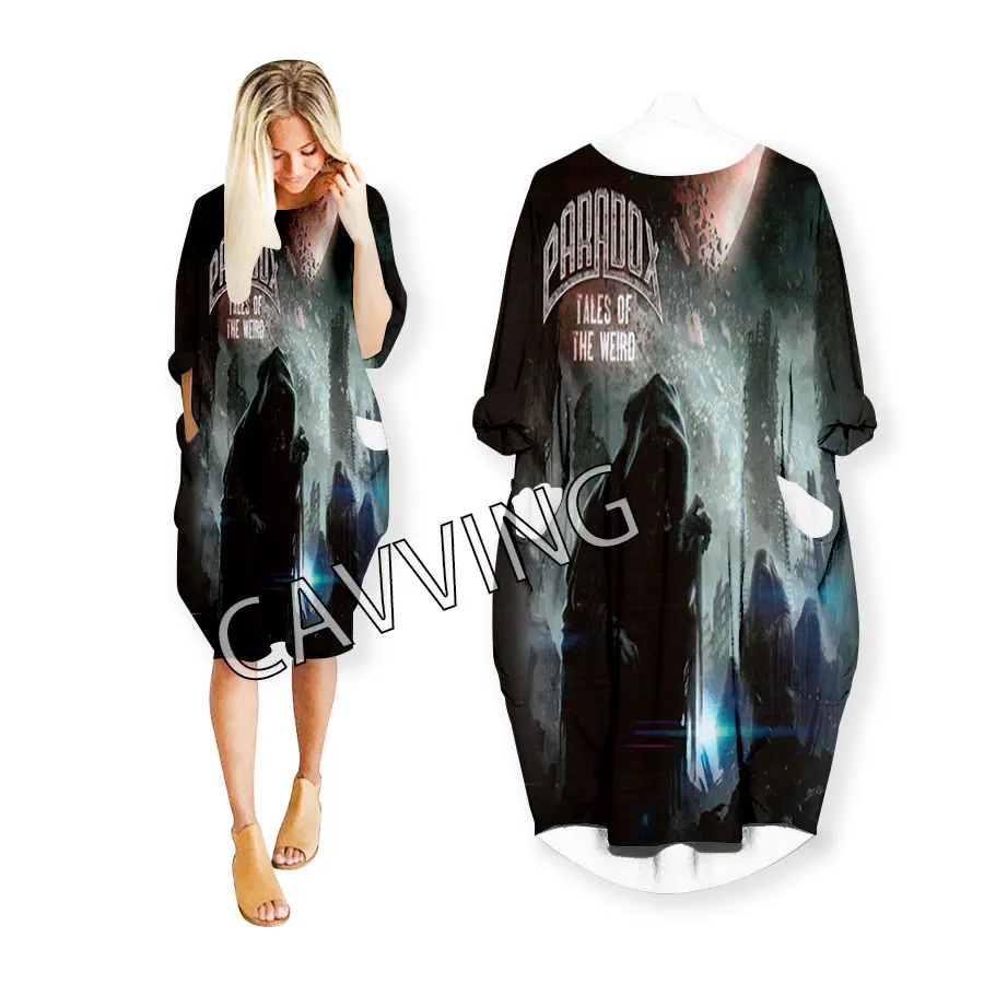 Cavving 3d impressão paradoxo rock moda engraçado camisa terno harajuku topo feminino saia de mangas compridas vestidos