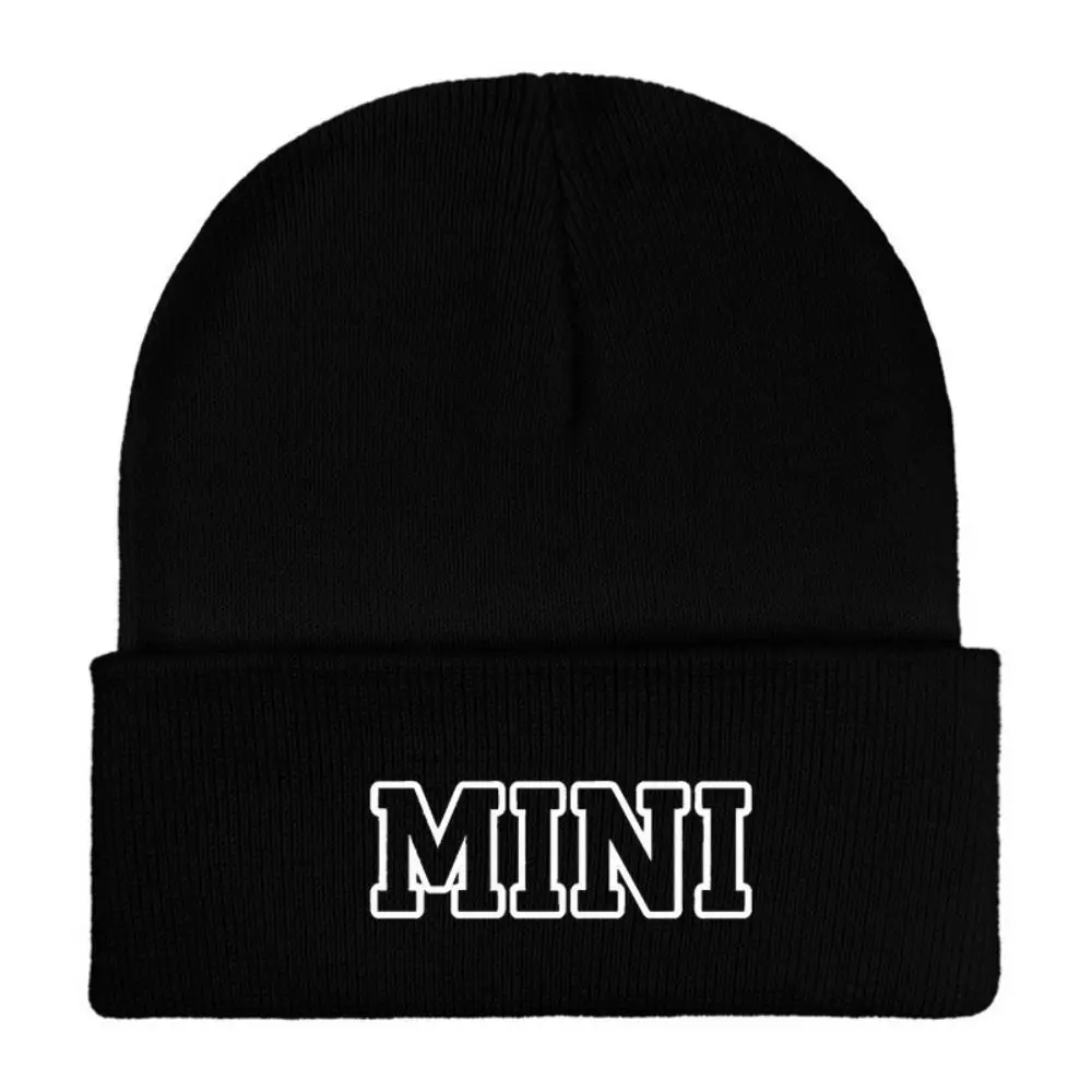 Retro DAD MAMA MINI Family Matching Cap Embroidered Winter Warm Parent-Unisex Cap Knitted Skull Cap Gifts